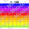 1000er Tafel auf 10 DIN A4 Seiten in 100er Schritten - Regenbogenbogen waagerecht- DOWNLOAD – Bild 2