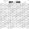 1000er Tafel auf 10 DIN A4 Seiten in 100er Schritten - schwarz weiss - weiße Zahlen – Bild 3