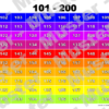1000er Tafel auf 10 DIN A4 Seiten in 100er Schritten - Regenbogenbogen waagerecht- DOWNLOAD – Bild 3