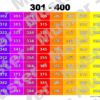 1000er Tafel auf 10 DIN A4 Seiten in 100er Schritten - Regenbogenbogen senkrecht - DOWNLOAD – Bild 3