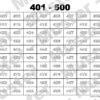 1000er Tafel auf 10 DIN A4 Seiten in 100er Schritten - schwarz weiss - weiße Zahlen – Bild 4