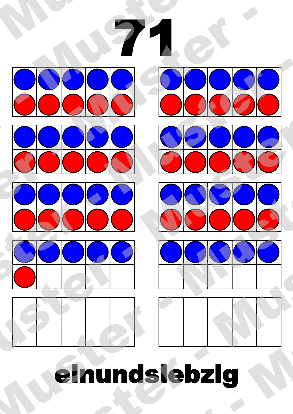 Zahlenkarten 1-100 – Spielerisches Zahlenlernen mit Legeplättchen – Bild 5