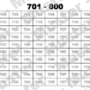 1000er Tafel auf 10 DIN A4 Seiten in 100er Schritten - schwarz weiss - weiße Zahlen – Bild 5