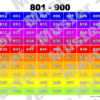 1000er Tafel auf 10 DIN A4 Seiten in 100er Schritten - Regenbogenbogen waagerecht- DOWNLOAD – Bild 5