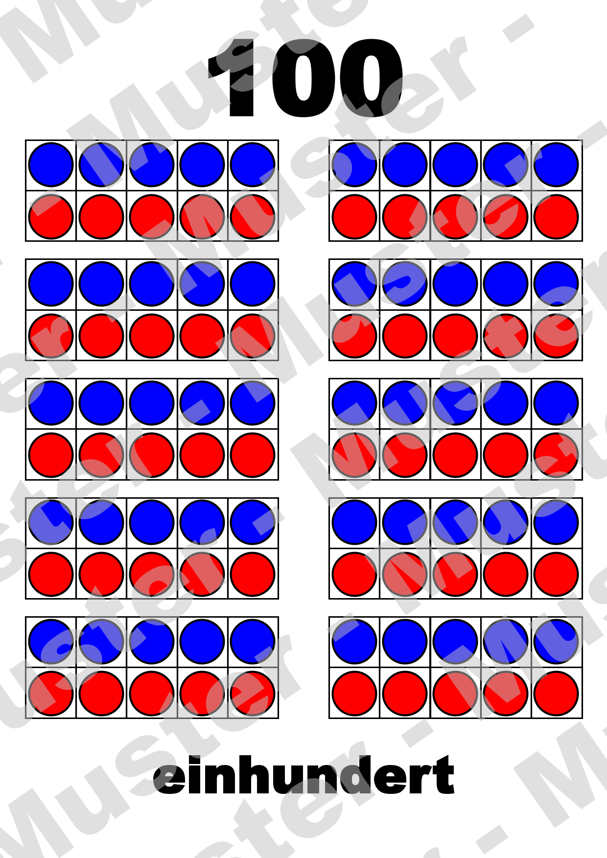 Zahlenkarten 1-100 – Spielerisches Zahlenlernen mit Legeplättchen – Bild 6