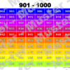 1000er Tafel auf 10 DIN A4 Seiten in 100er Schritten - Regenbogenbogen waagerecht- DOWNLOAD – Bild 6