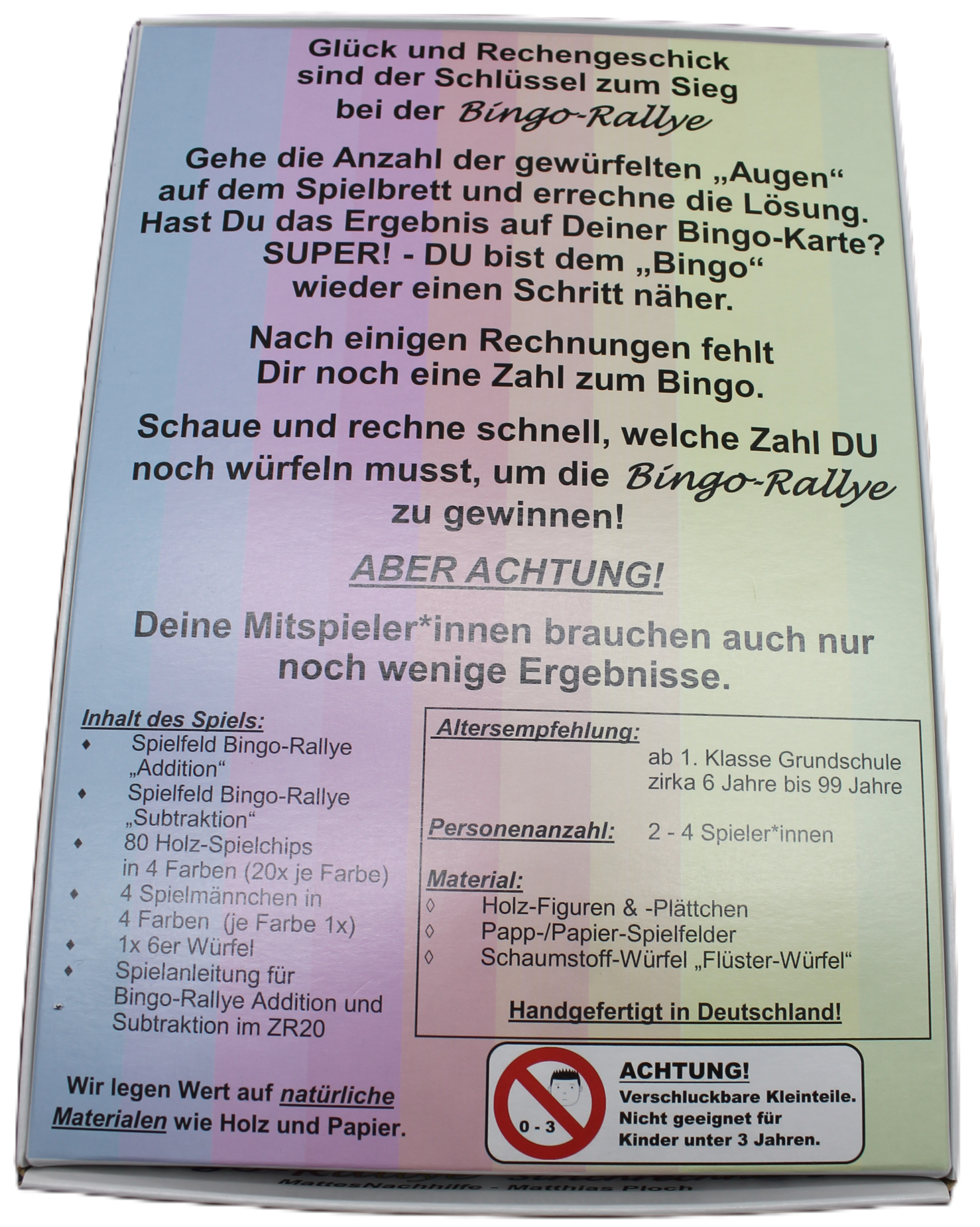Bingo Rallye Strich-Rechnung ZR 20 – Bild 2